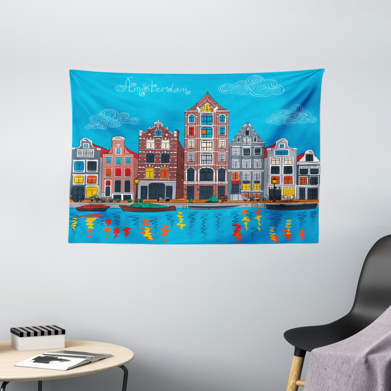 Famous Canal Wide Tapestry