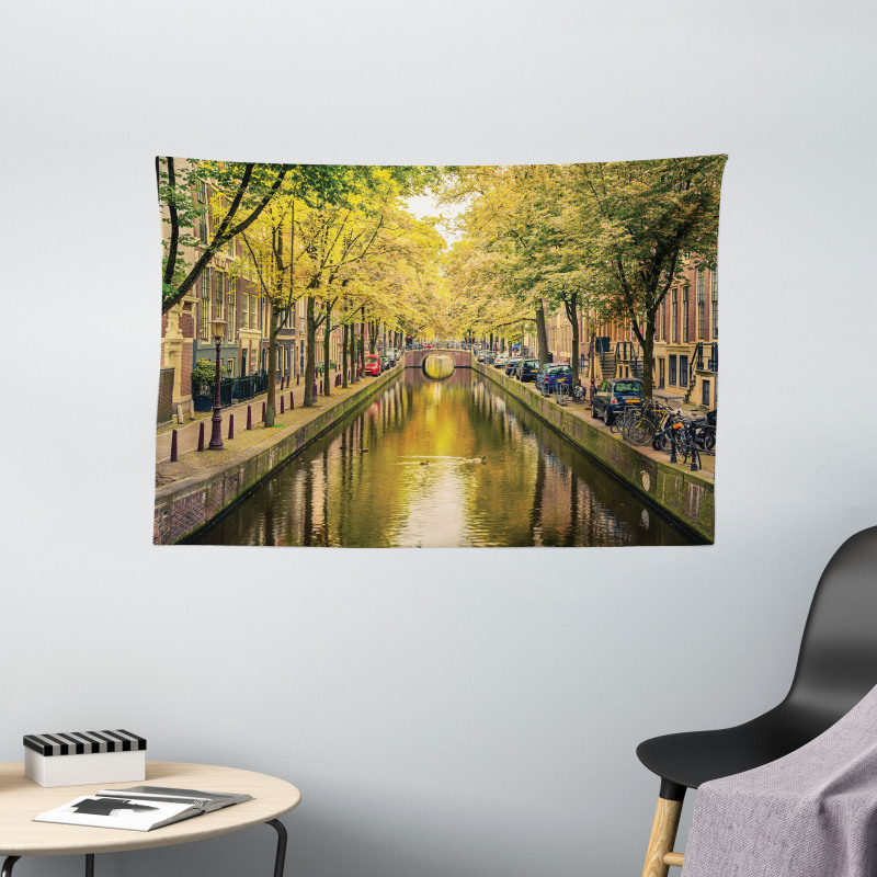 Bridge over Canal Holland Wide Tapestry