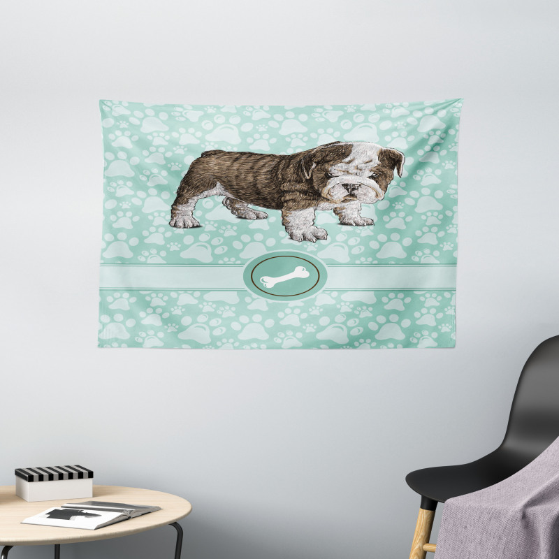 Detailed Pet Animal Wide Tapestry