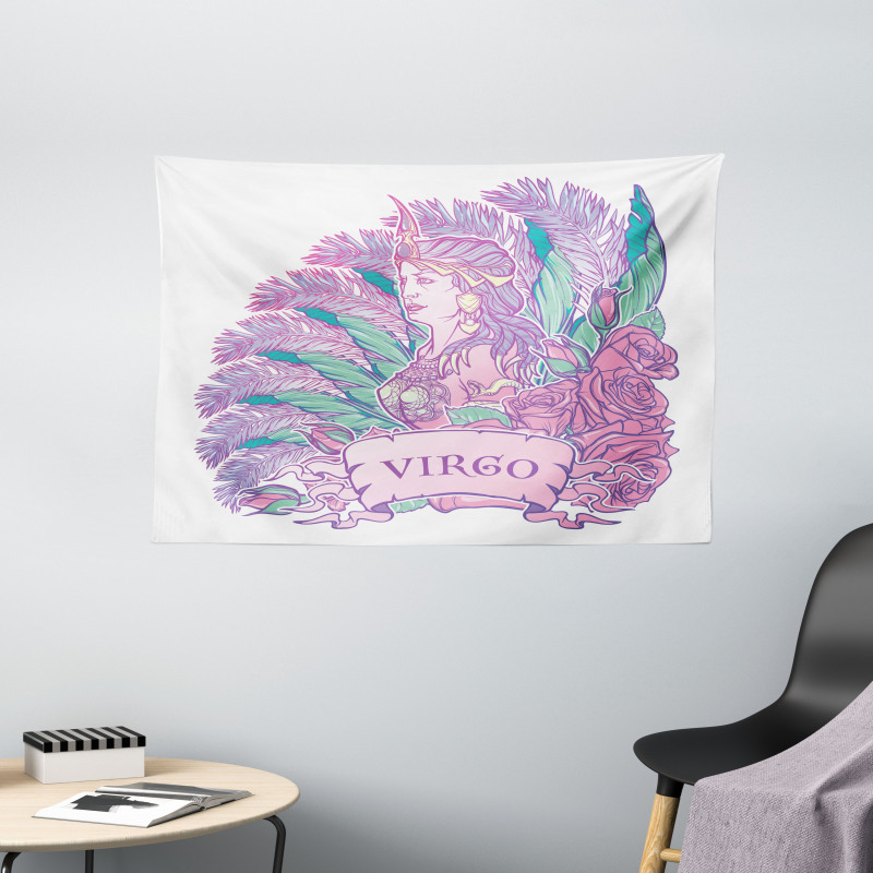 Strong Woman Wide Tapestry