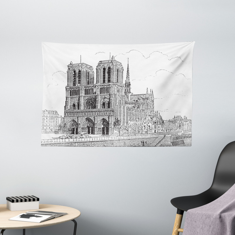 European Architecture Wide Tapestry