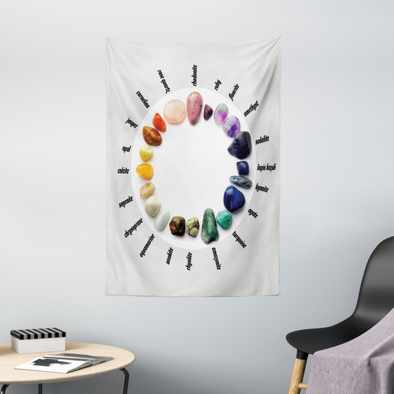 Colorful Precious Rocks Name Tapestry