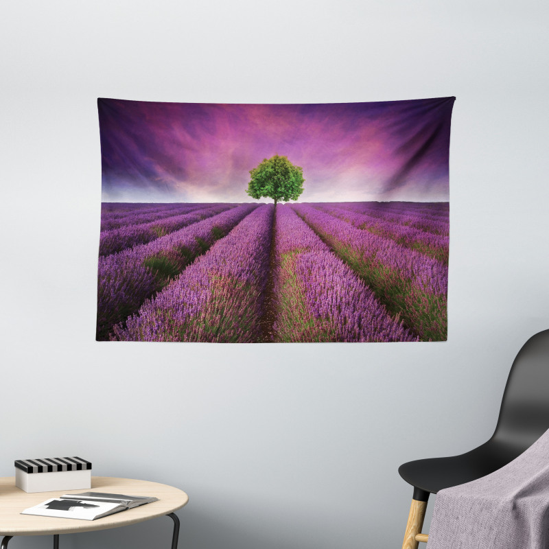 Lavender Fields and Tree Wide Tapestry