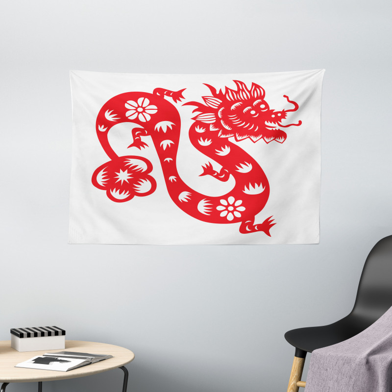 Japanese Art Dragon Wide Tapestry