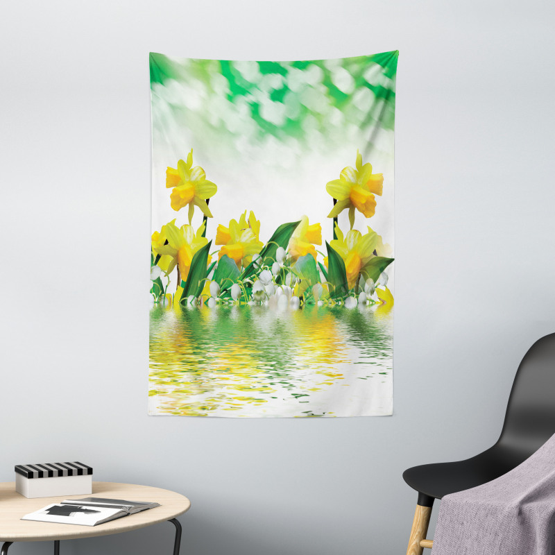 Daffodil Garden Art on Water Tapestry