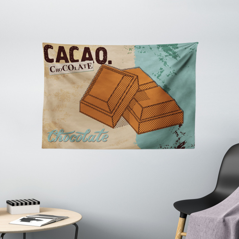 Vintage Chocolate Bar Wide Tapestry