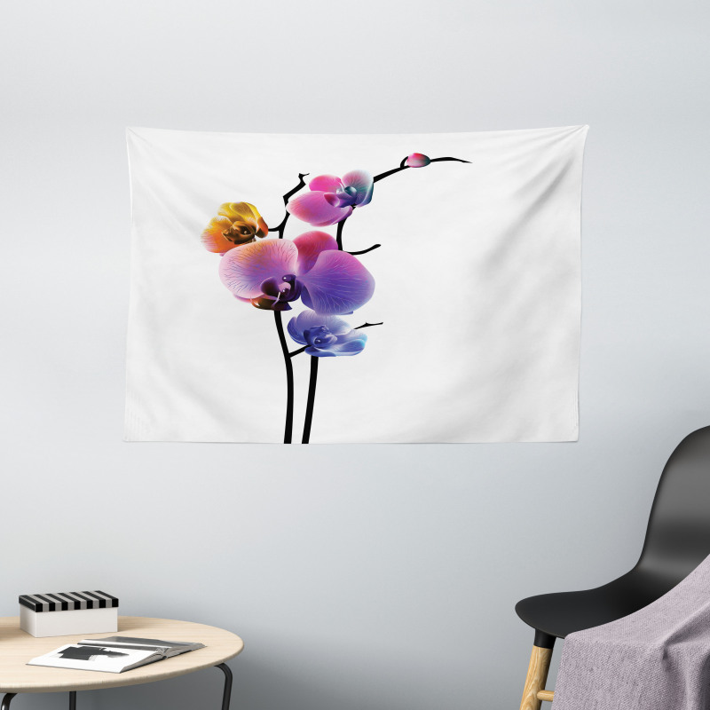 Vibrant Flowering Plant Wide Tapestry