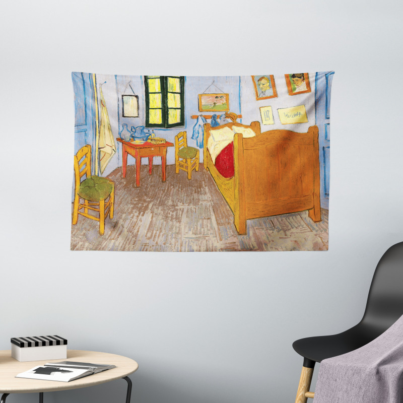 Painting of Room Interior Wide Tapestry