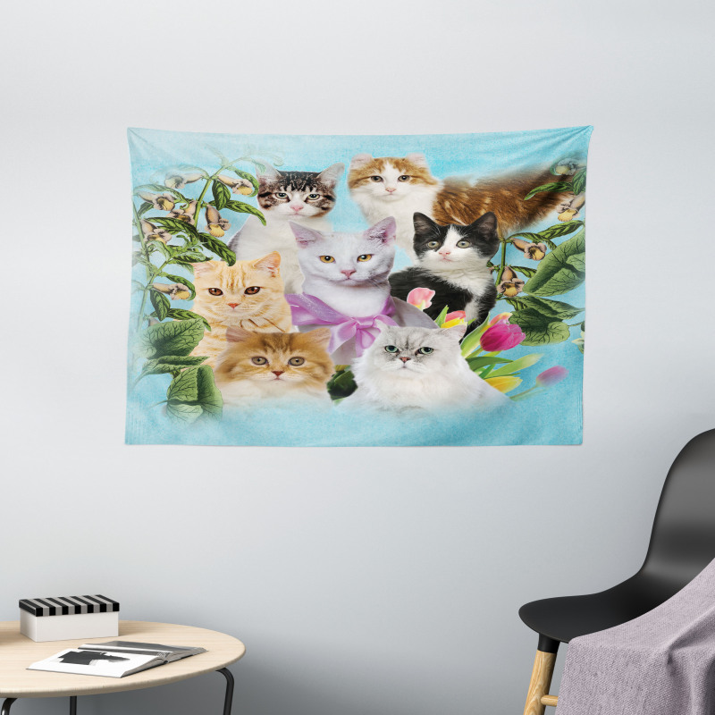 Cats Feline Domestic Wide Tapestry