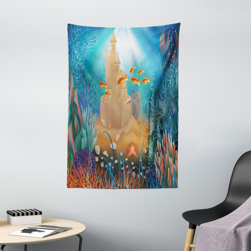 Fish Corals and Castle Tapestry