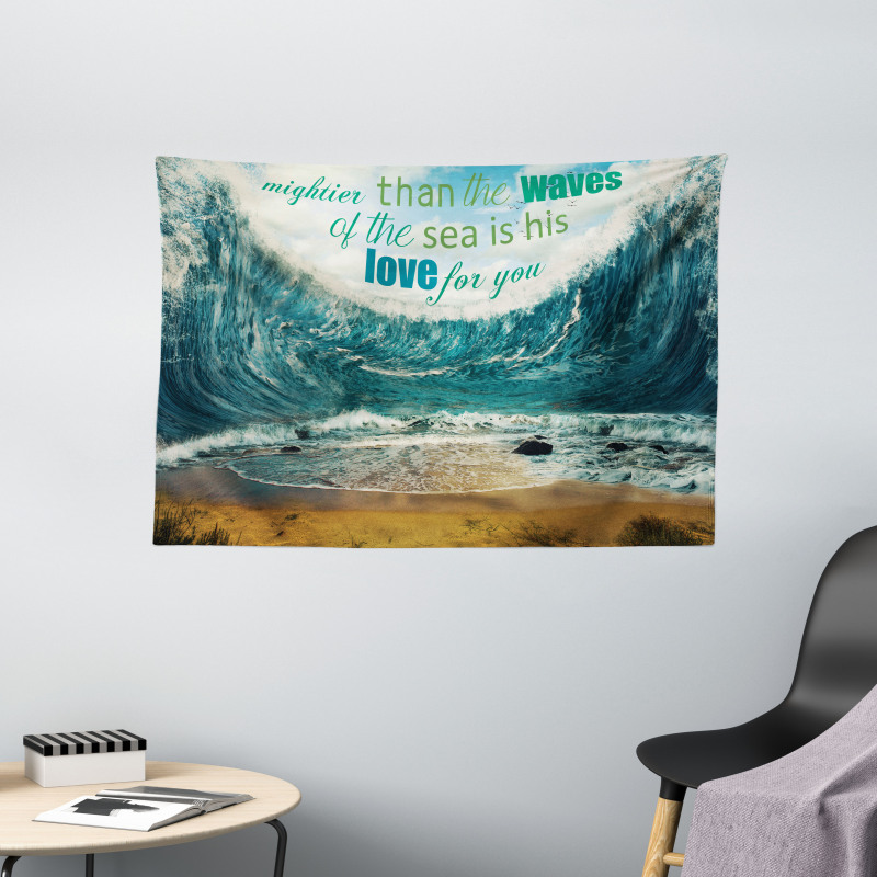 Valentines Day Theme Wide Tapestry