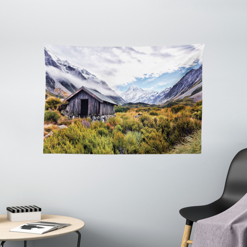 European Mountains Spring Wide Tapestry