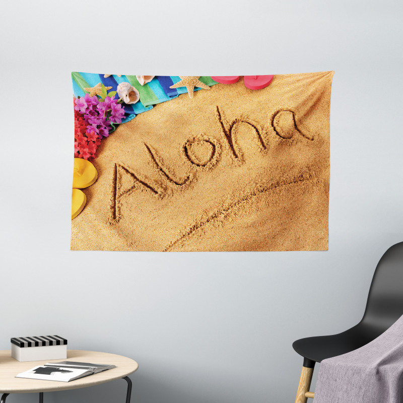 Summer Holiday Season Theme Wide Tapestry