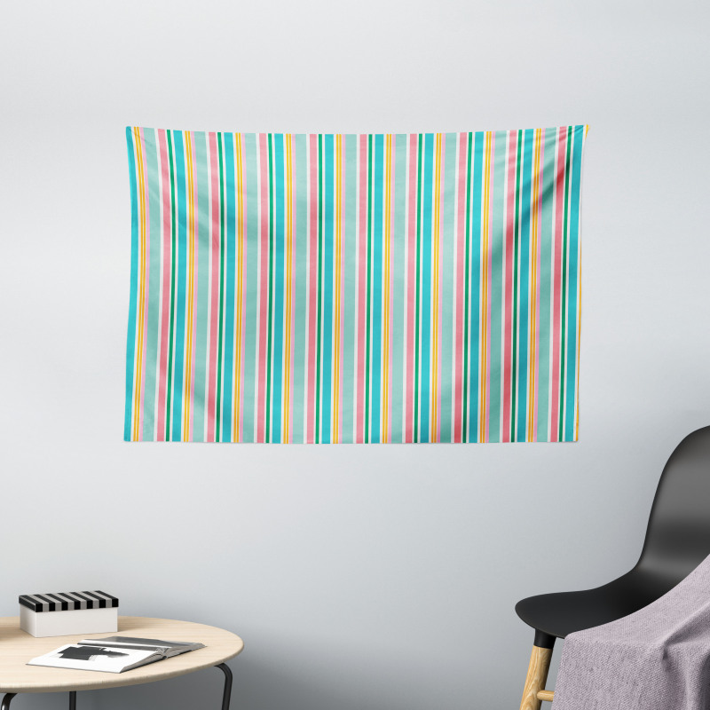 Funky Thin Lines Wide Tapestry