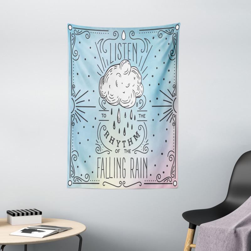 Listen Falling Rain Rhyme Tapestry