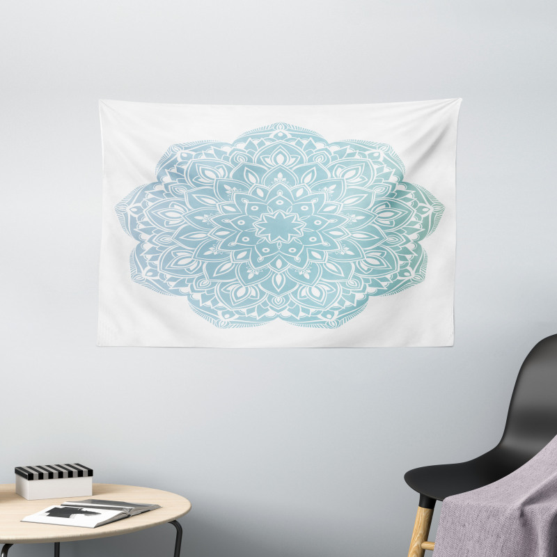 Oriental Round Motif Wide Tapestry