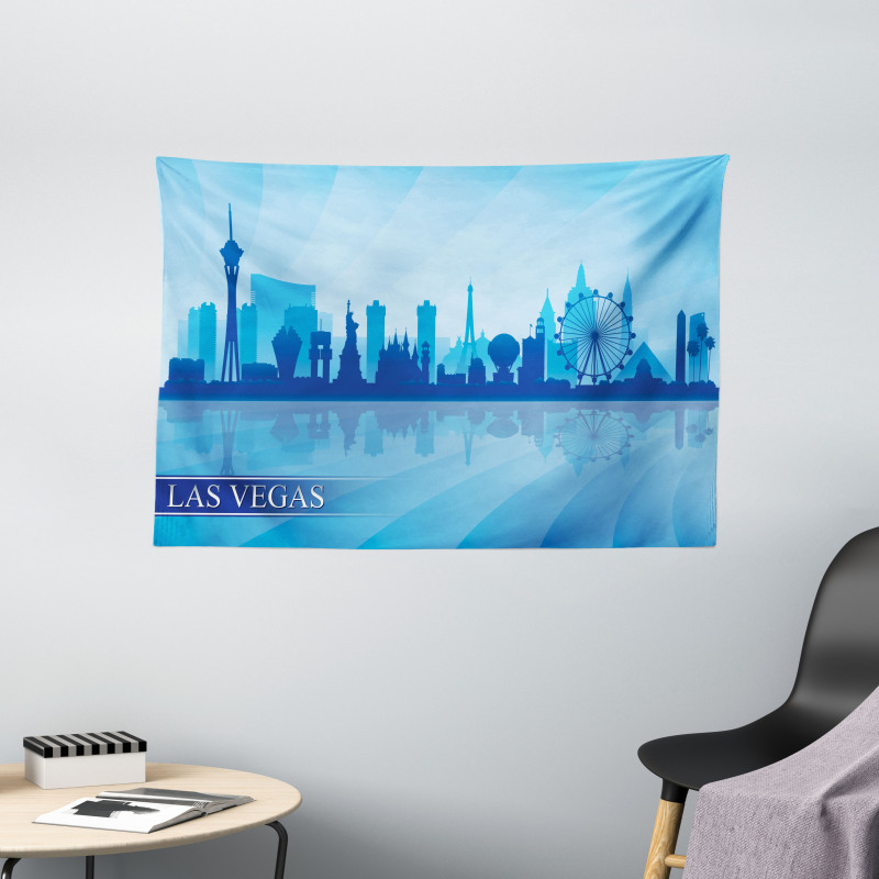 American City Silhouette Wide Tapestry