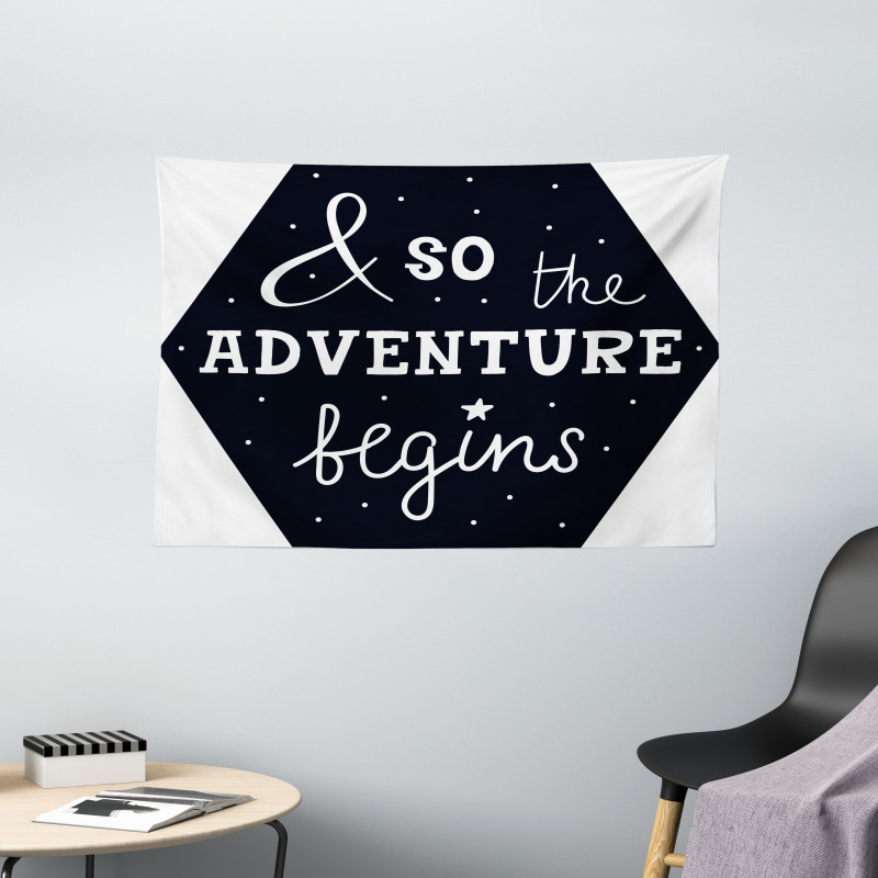 So the Adventure Begins Wide Tapestry