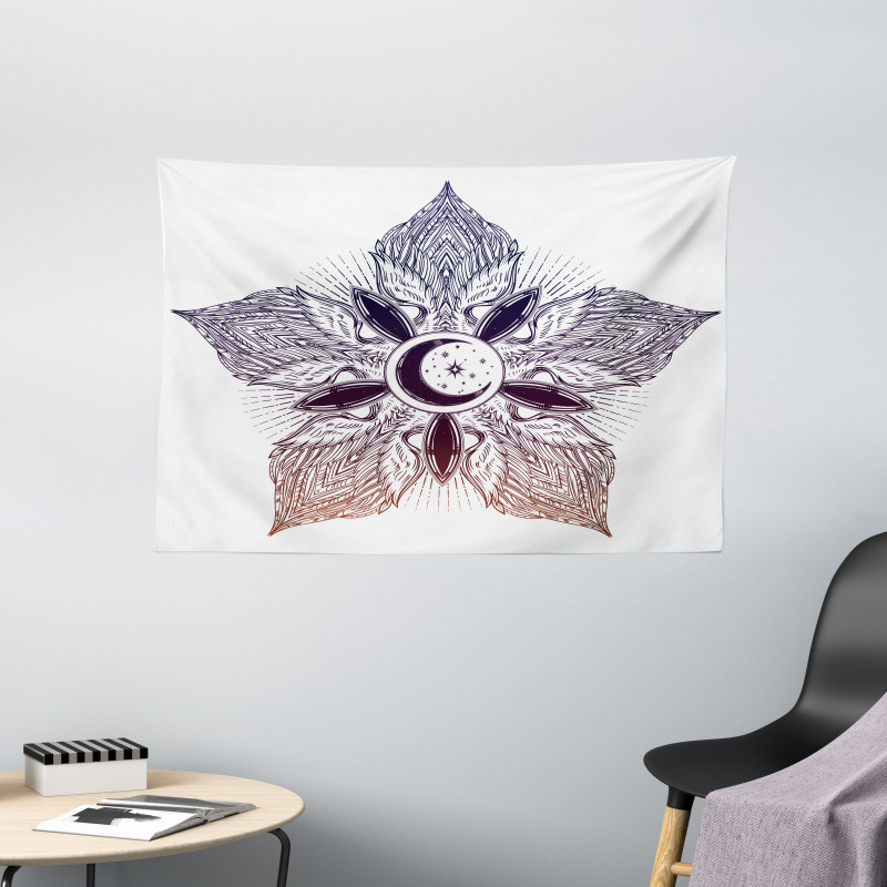 Eastern Feathers Petal Wide Tapestry