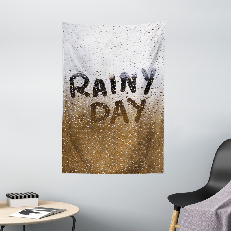 Blurred Rain Drops Photo Tapestry