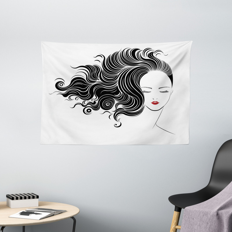 Minimalist Style Design Wide Tapestry