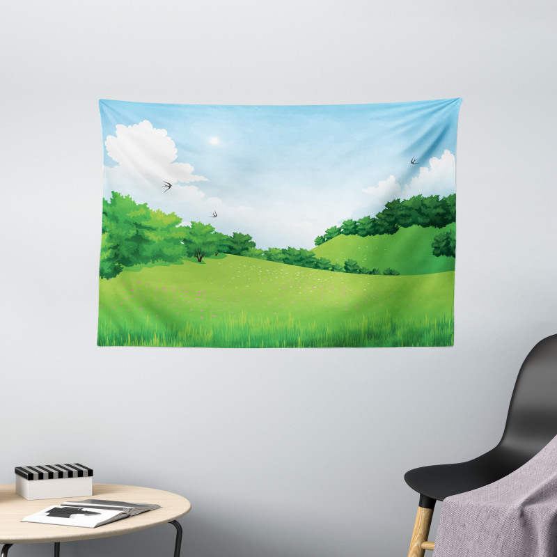 Forest Hills with Scenic View Wide Tapestry