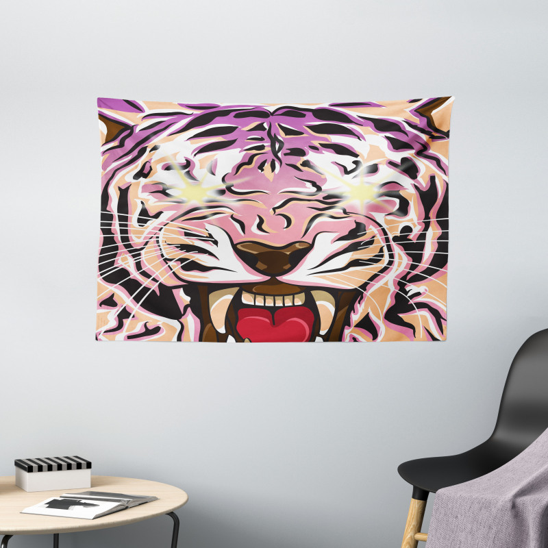 Strong Animal Eyes Wide Tapestry