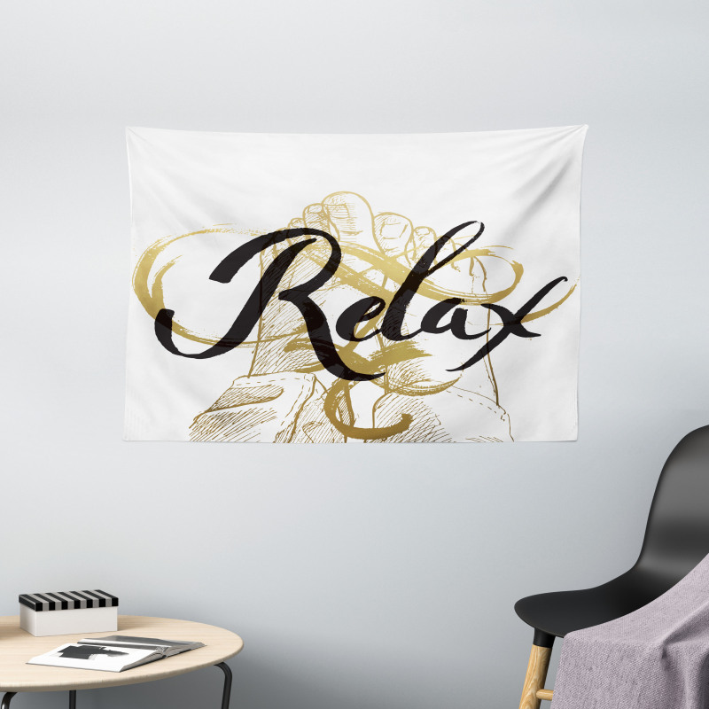 Inspirational Lettering Wide Tapestry