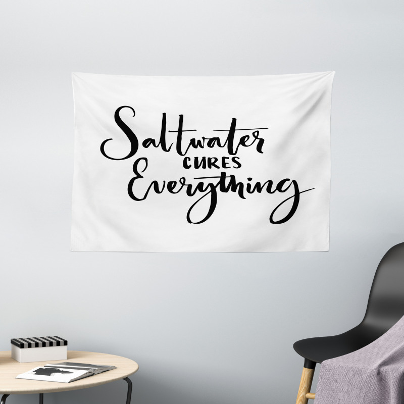 Saltwater Cures Everything Wide Tapestry