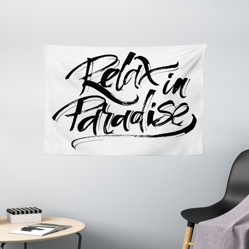 Relax in Paradise Message Wide Tapestry