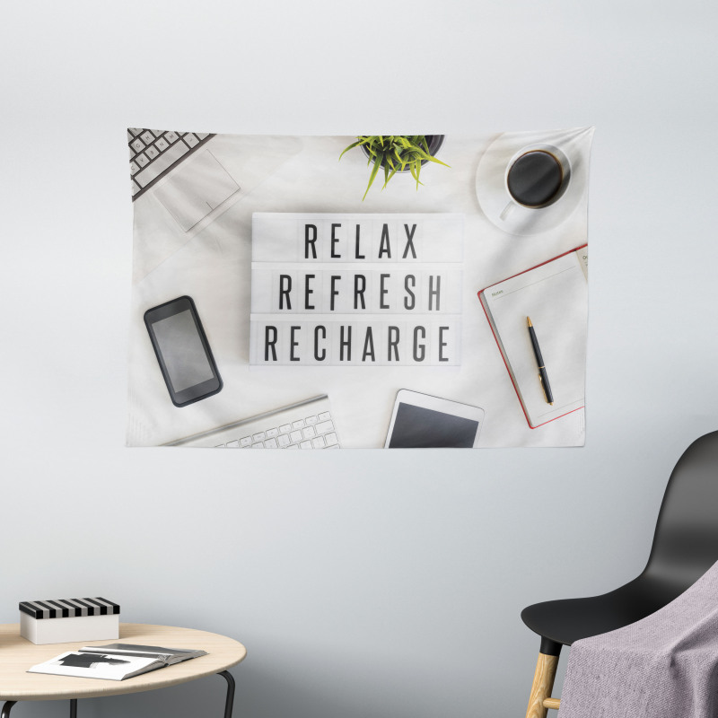 Relax Refresh and Recharge Wide Tapestry
