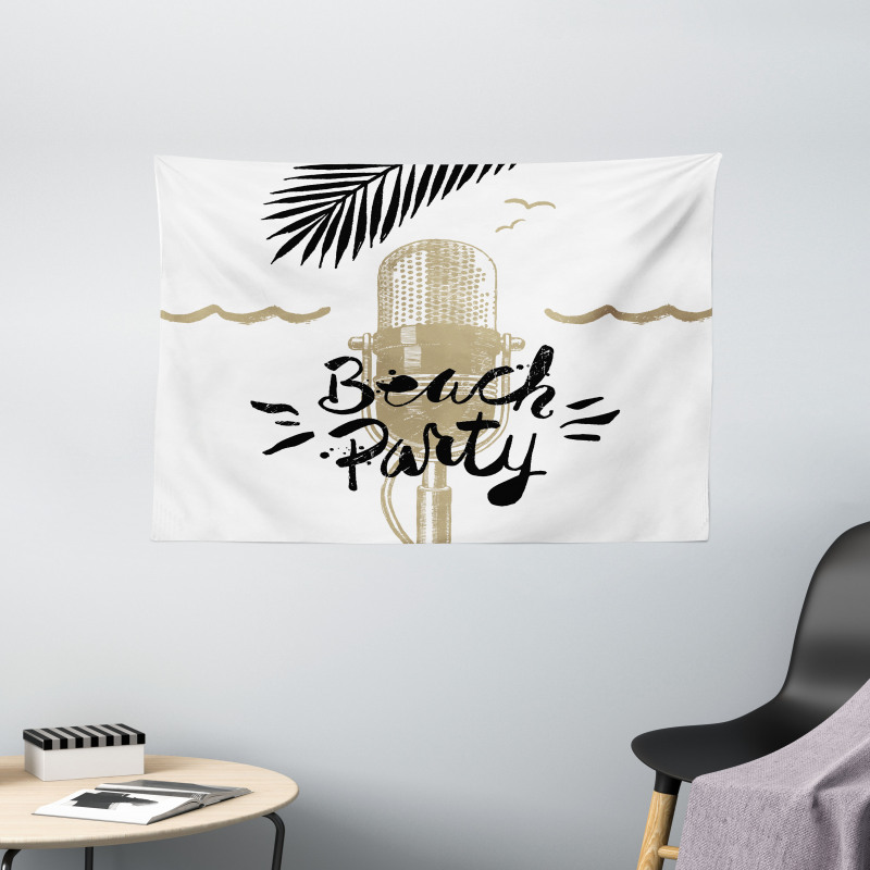 Musical Beach Party Wide Tapestry