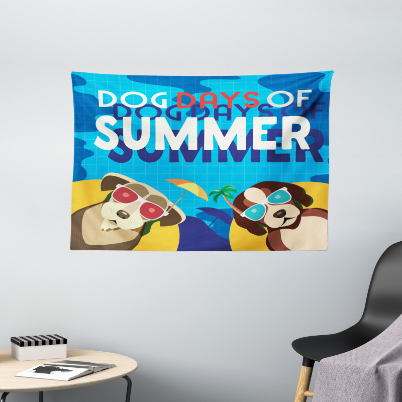 Dogs Days of Summer Wide Tapestry