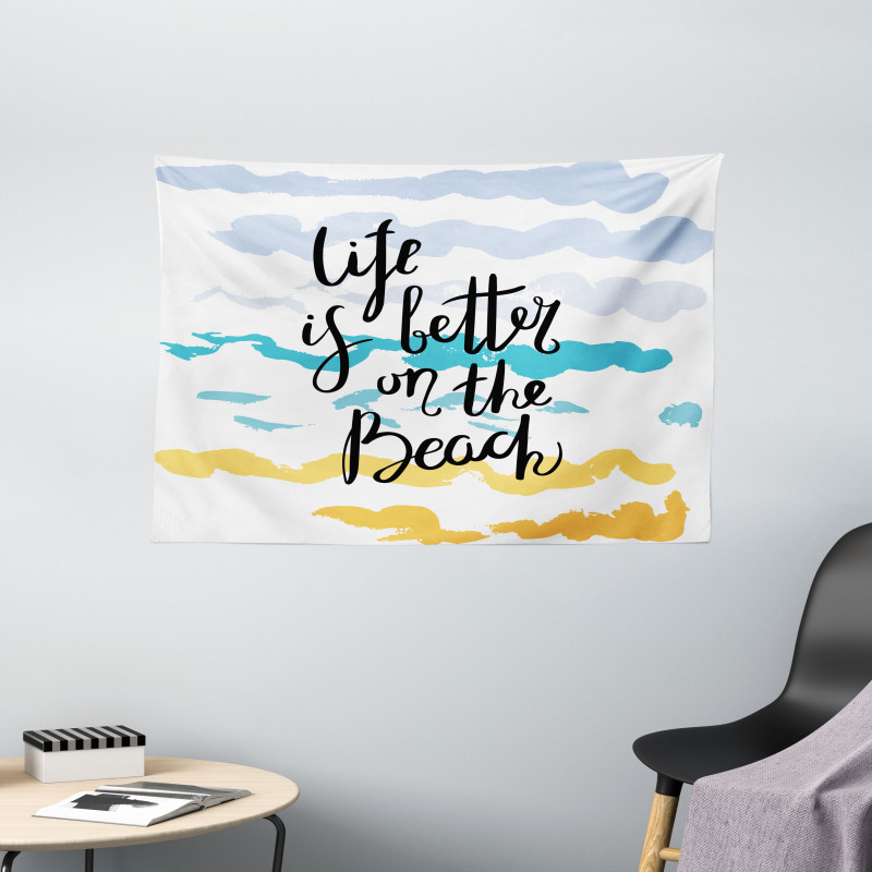 Watercolor Brushstroke Wide Tapestry