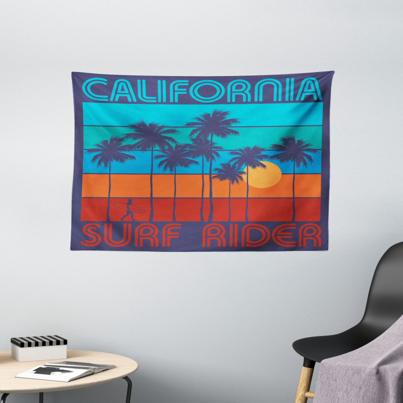 Surf Rider California Wide Tapestry