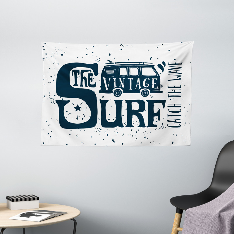 Vintage Surf Mini Van Wide Tapestry