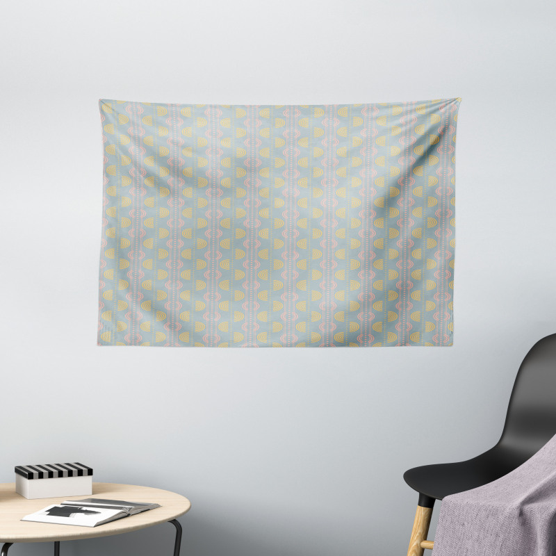 Retro Disco Style Design Wide Tapestry