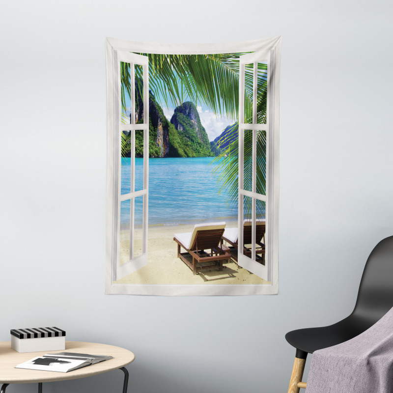 Palms and Ocean Summer Tapestry
