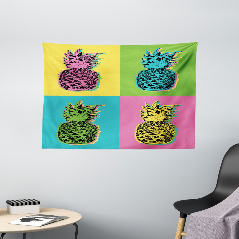 Colorful Summer Pop Art Wide Tapestry