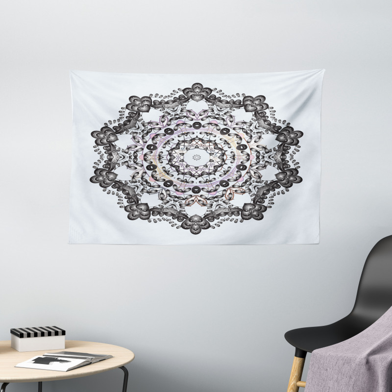 Christmas Holiday Design Wide Tapestry