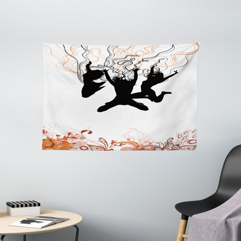 Energic Youth Theme Wide Tapestry