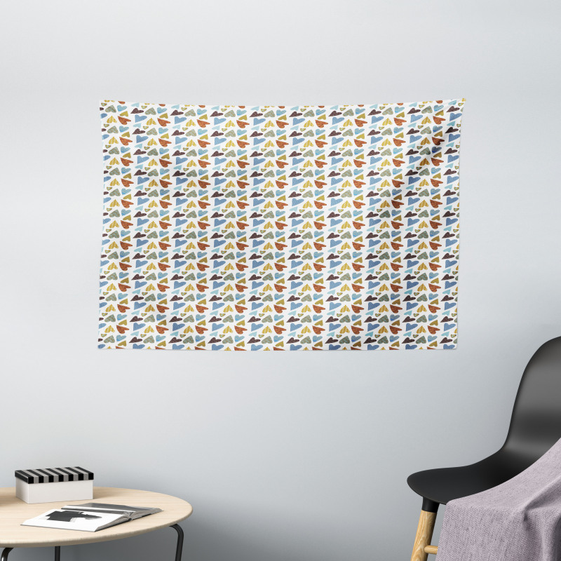 Patchwork Style Mosaic Wide Tapestry