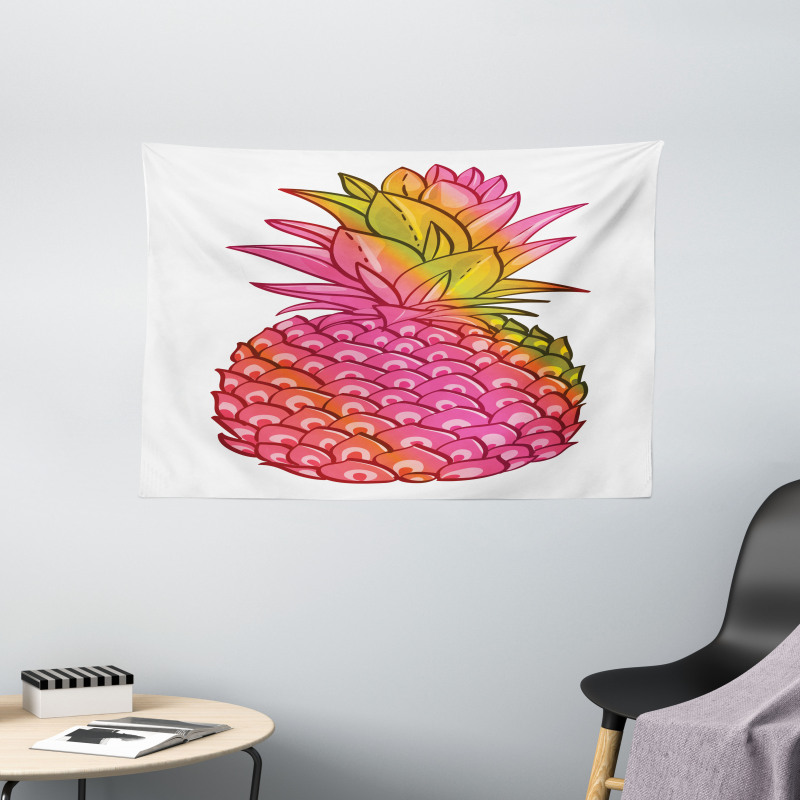 Tropical Organic Fruit Wide Tapestry