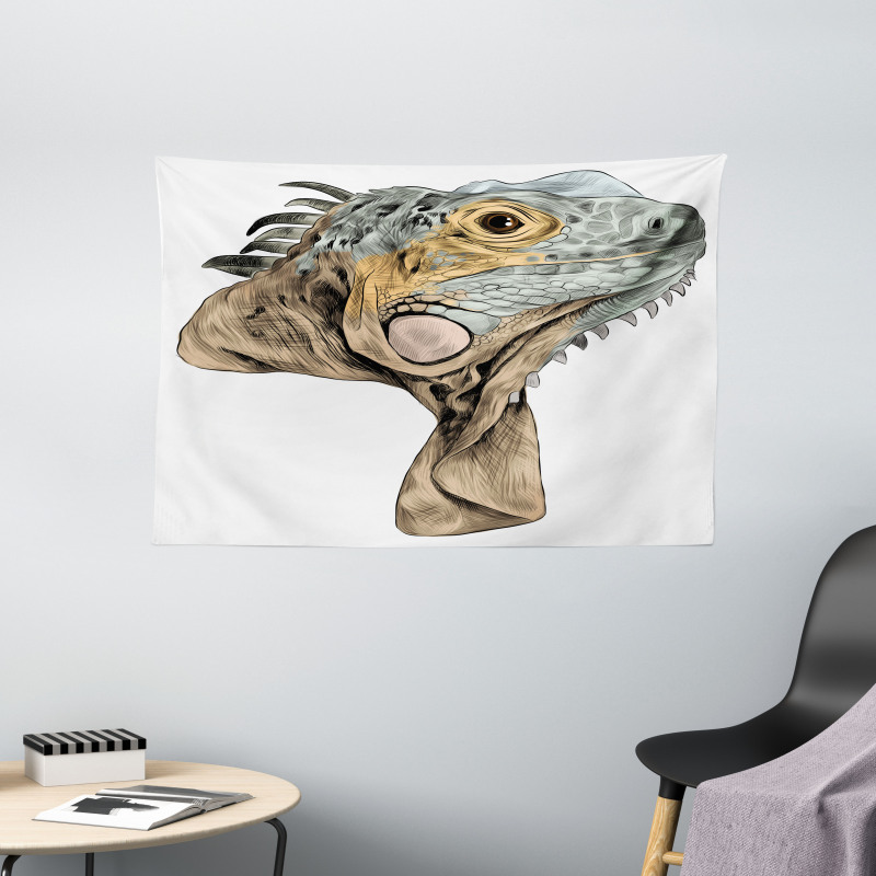 Animal Portrait Flappy Neck Wide Tapestry