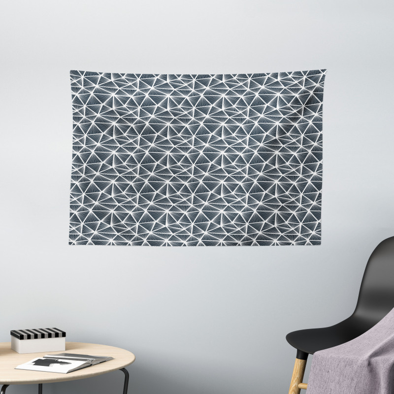 Triangular Shapes Lines Wide Tapestry