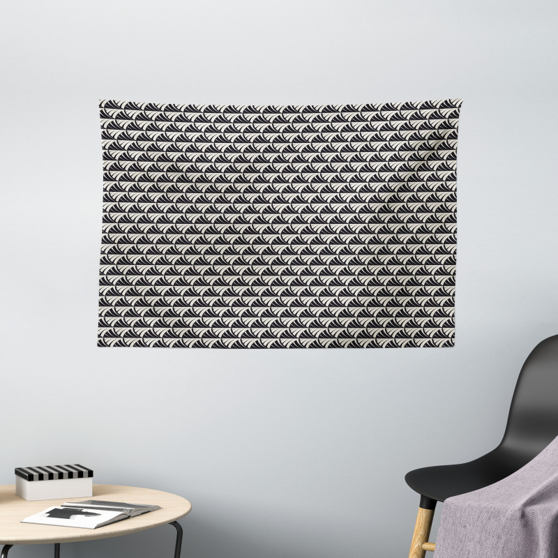 Modern Art Tile Design Wide Tapestry