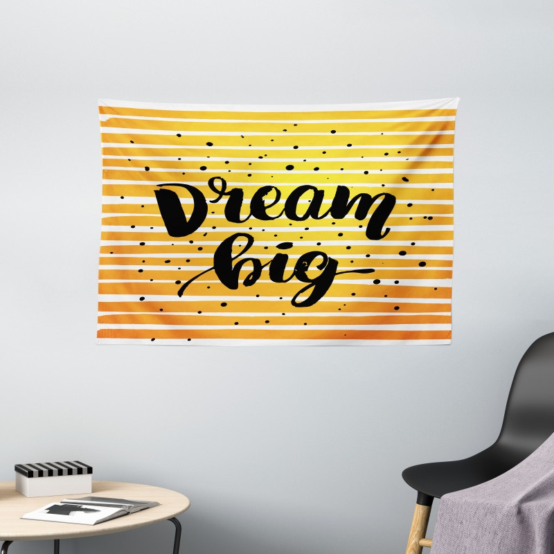 Horizontal Ombre Line Design Wide Tapestry
