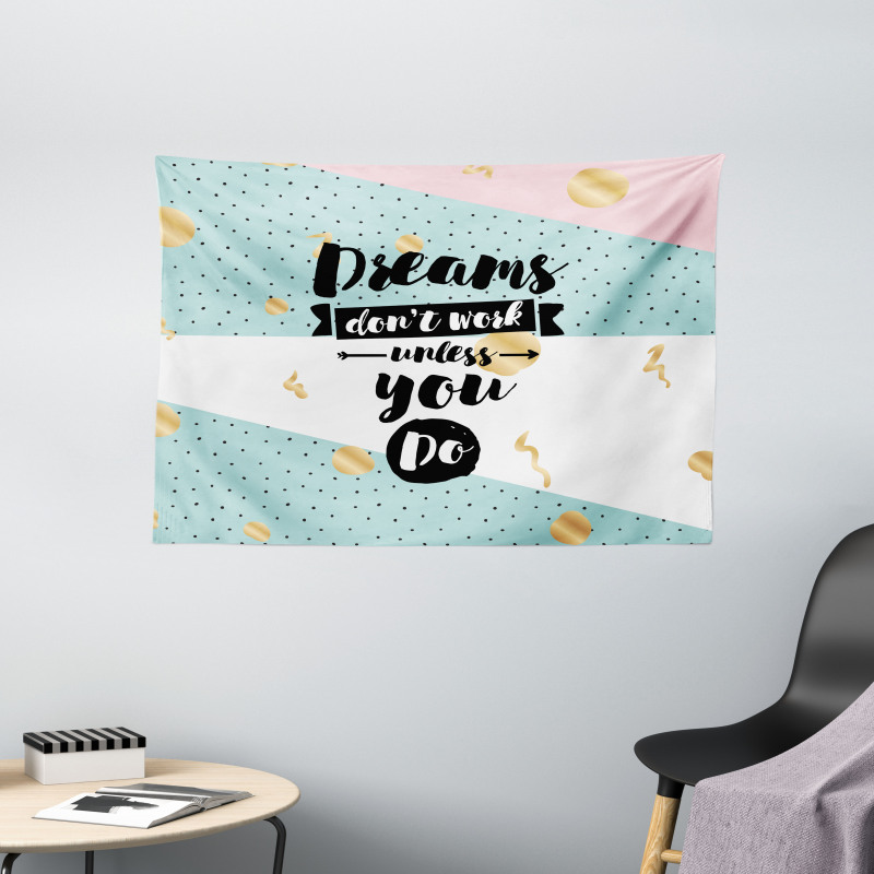 Words Abstract Hipster Retro Wide Tapestry