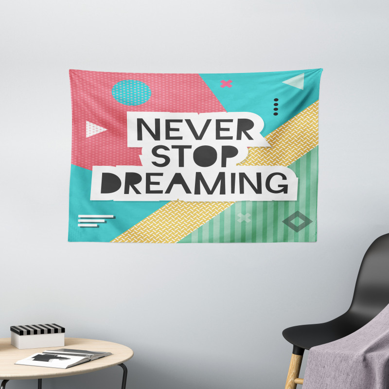 Popular Words Funky Hipster Wide Tapestry