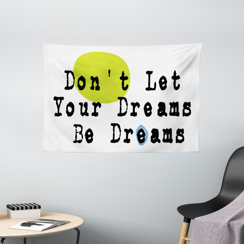 Message Typographic Pattern Wide Tapestry